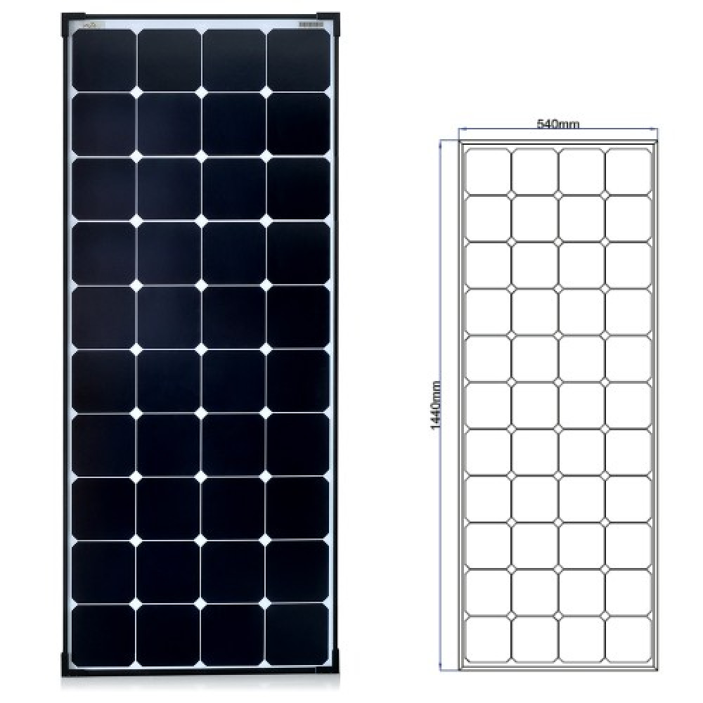 Abmessungen 150W Solarmodul