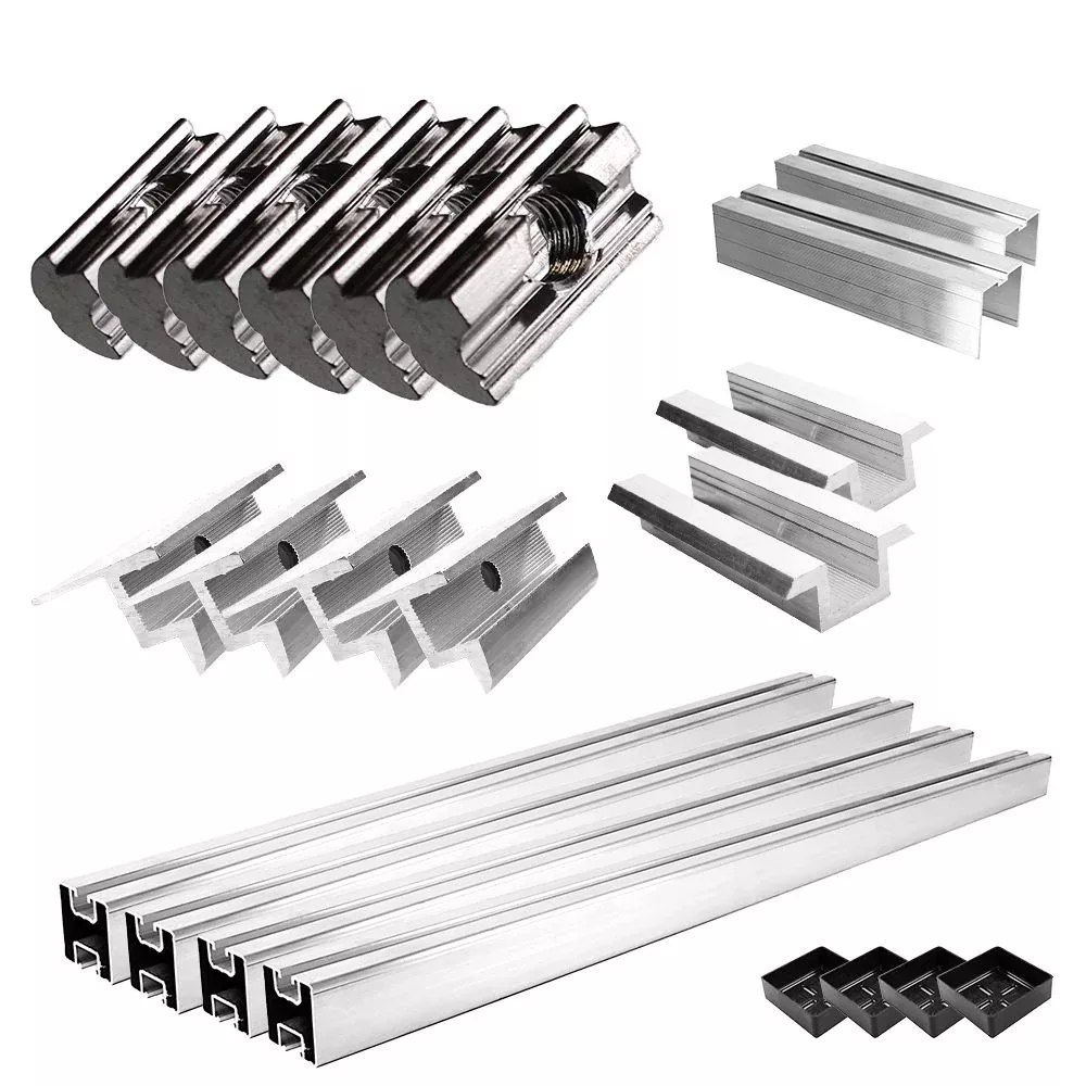 Befestigungs-Set für 2 Solarmodule Rahmenhöhe 30mm für Dachziegel Schrägdachmontage