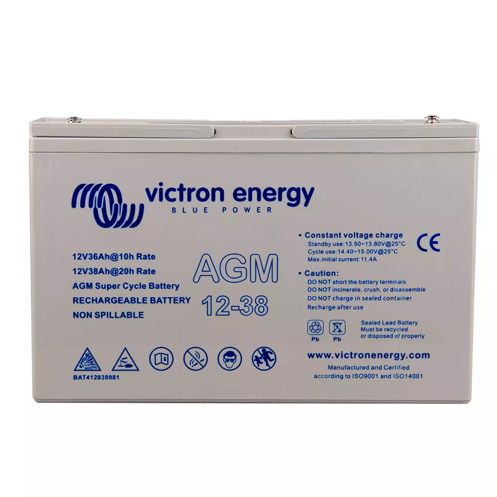 38Ah Victron AGM 12V Super Cycle Akku C20