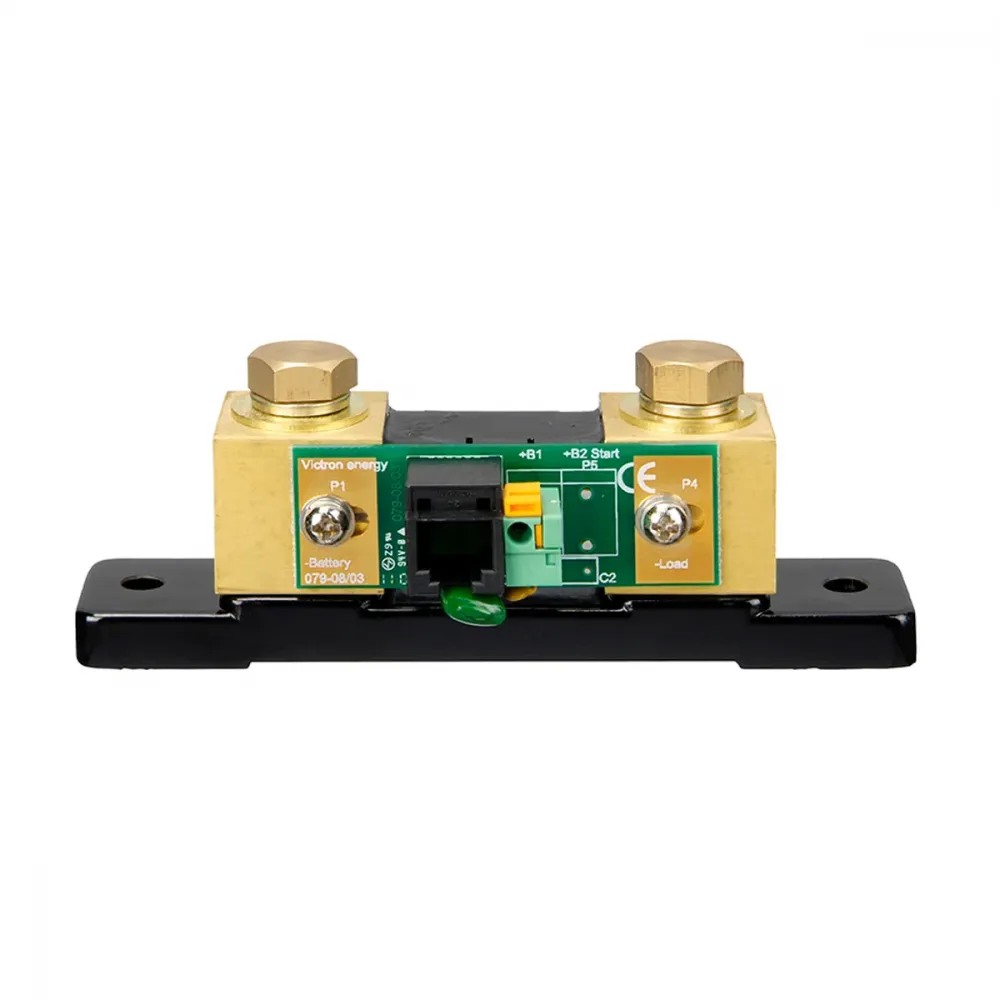 Victron BMV-712 Smart Black Batteriemonitor Bluetooth 500A Shunt Relai - Ansicht schraeg