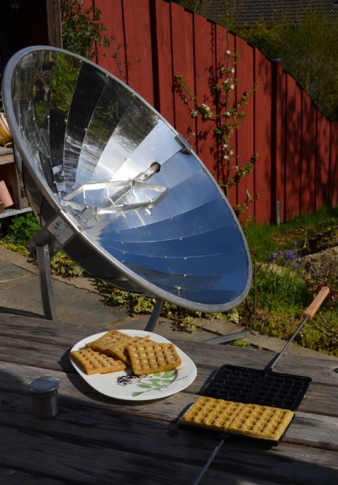 Frische Waffeln vom Solarkocher