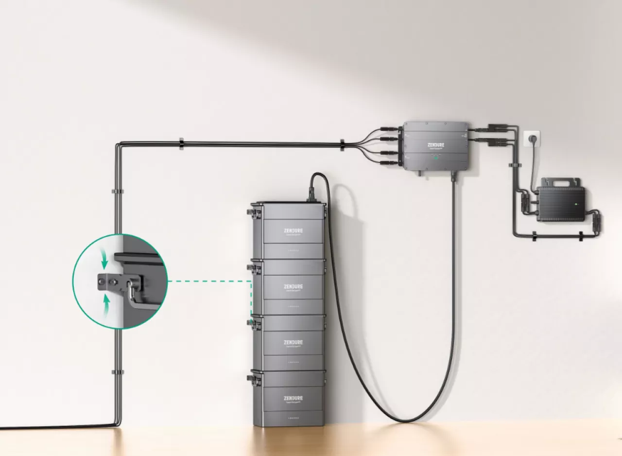 Wandmontage - Zendure SolarFlow AB2000 Erweiterungsbatterie 1920Wh LiFePO4 Wandmontage - Zendure SolarFlow AB2000 Erweiterungsbatterie 1920Wh LiFePO4