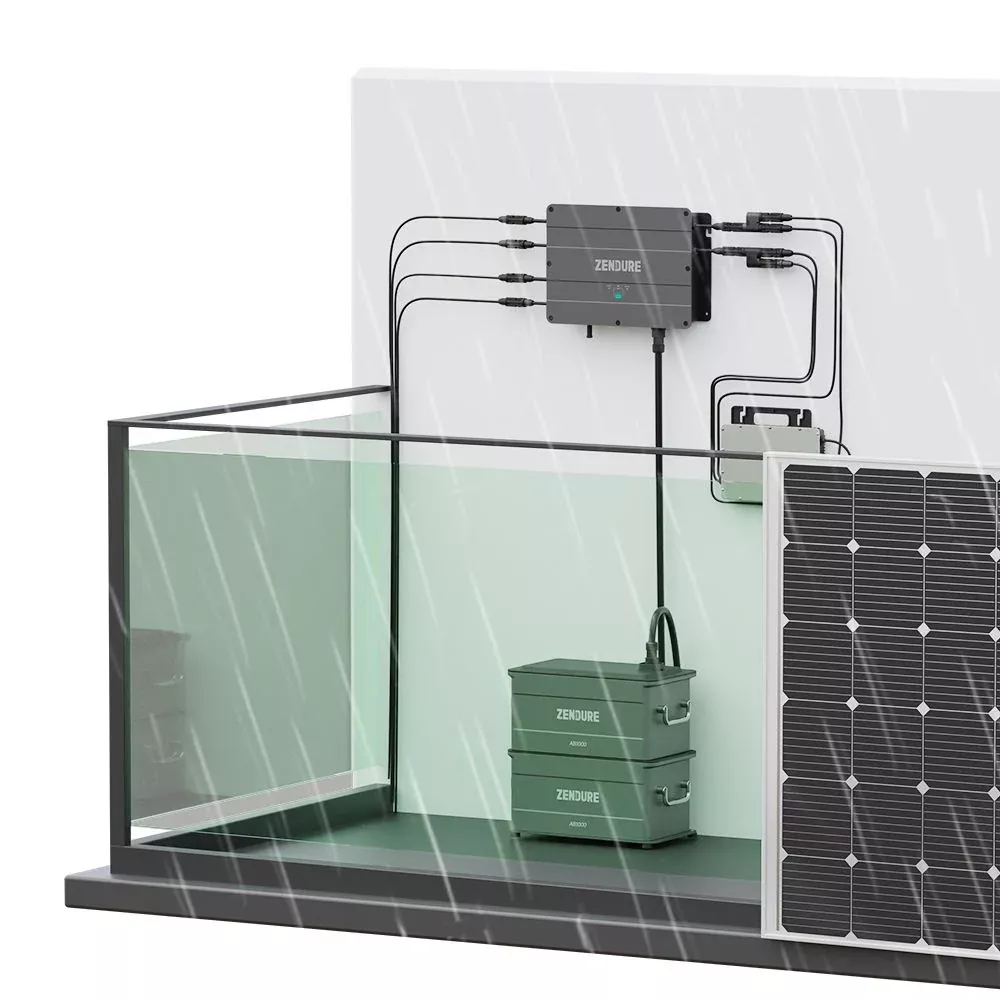 Zendure SolarFlow Set 3840Wh Smart PV Hub mit 4x AB1000 LiFePO4 Akkus