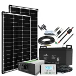 200W Solaranlage Autark M-Master mit 120Ah AGM Akku u. Wechselrichter