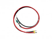 2x1m 50mm² Batterie-Wechselrichter Verbindungskabel rot-schwarz + Öse, Aderendhülse, Sicherung