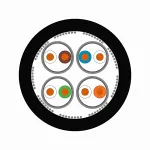 Lapp ETHERLINE LAN Cat.7 S/FTP – Querschnitt der Leitung mit Aderaufbau und Schirmung