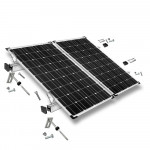 Befestigungs-Set für 2 Solarmodule max. 80cm Breite 35mm Welleternit-Blechdach-Flachdach