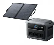 Solargenerator Set 1024Wh komplett: Anker SOLIX C1000X Gen 2 Powerstation mit PS100 bifazialem 100W Faltsolarpanel