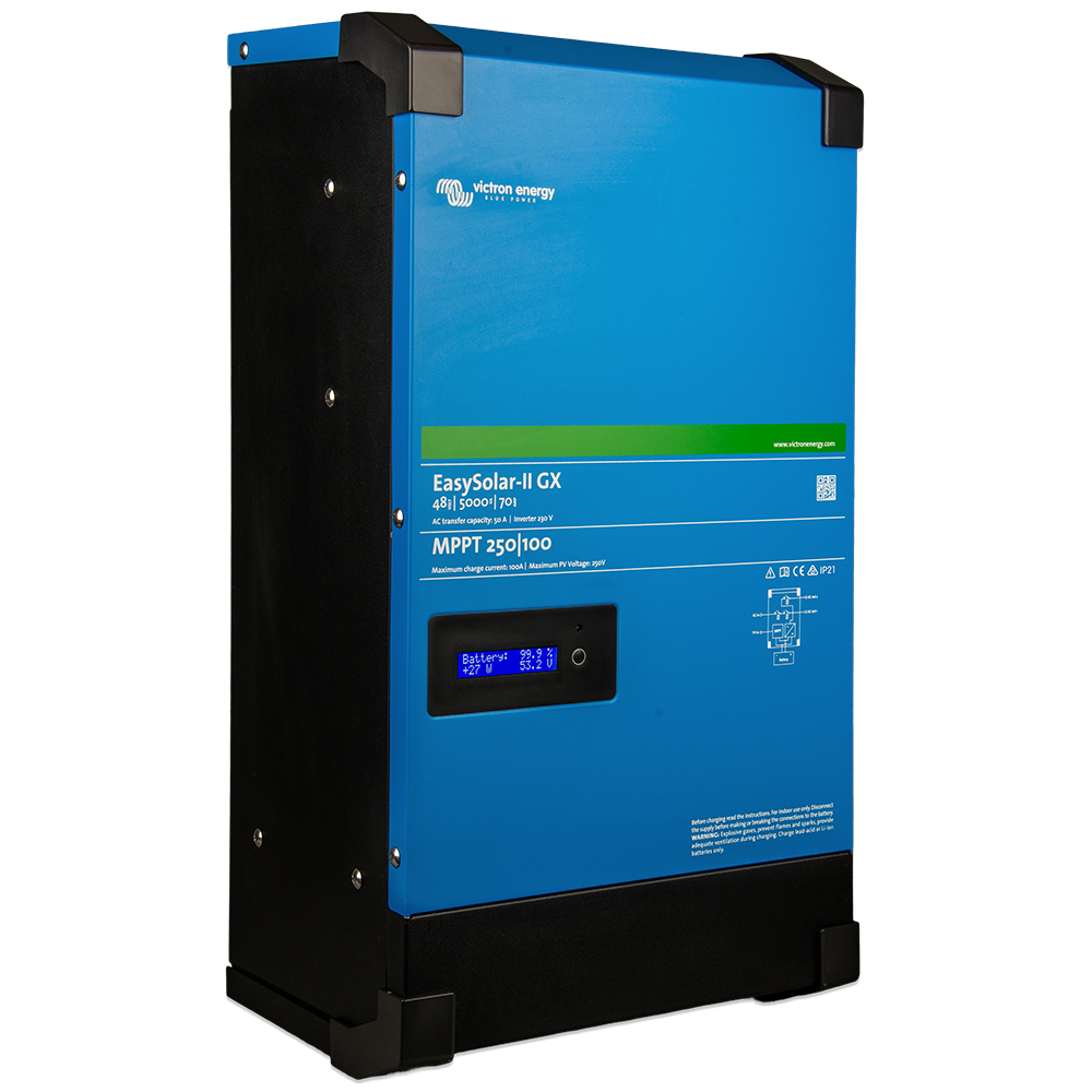 Victron EasySolar-II 48/5000 Seitenansicht – Maße 604×323×253 mm, 38,6 kg