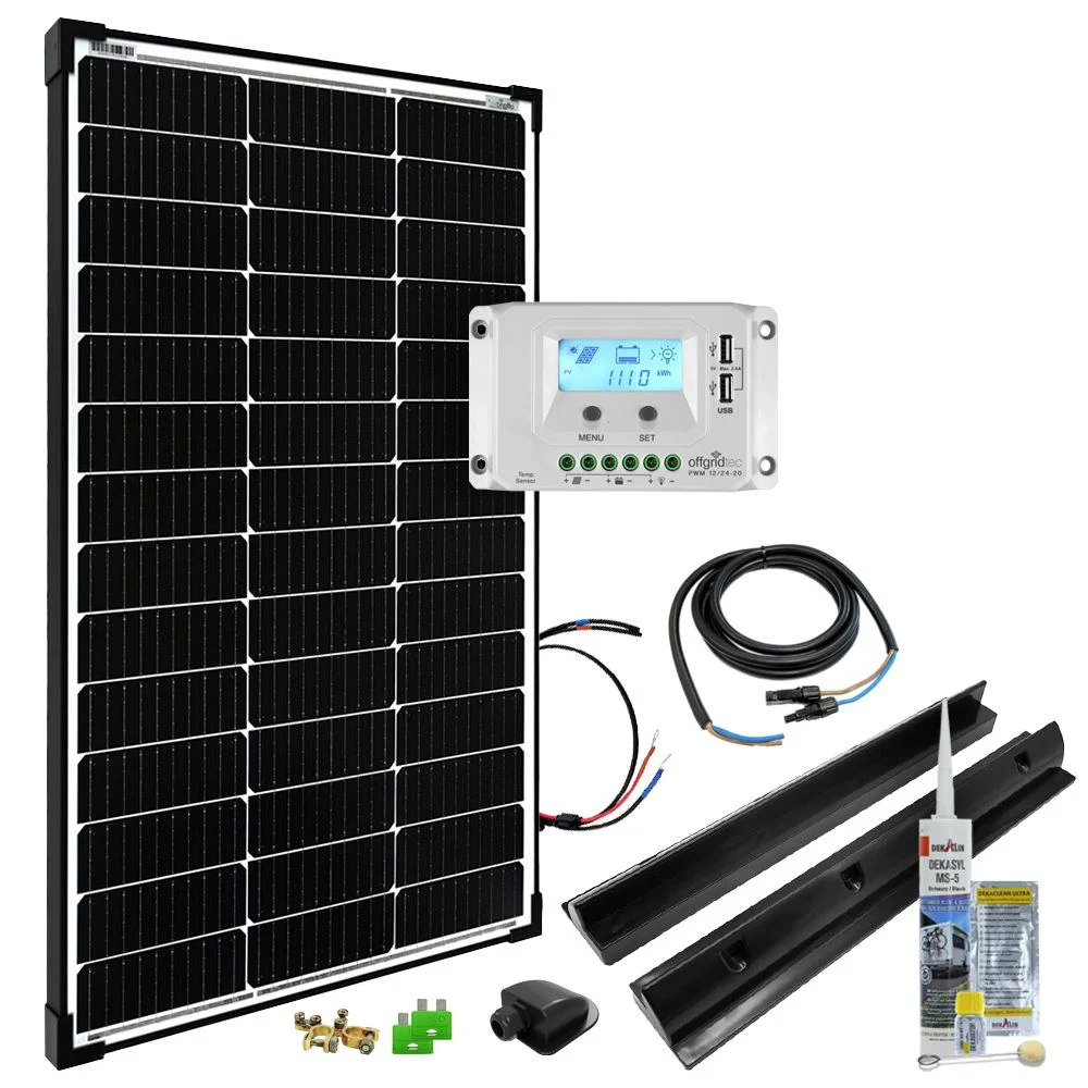 100W Premium-L Wohnmobil Solaranlage 12V Offgridtec – im Wohnmobil