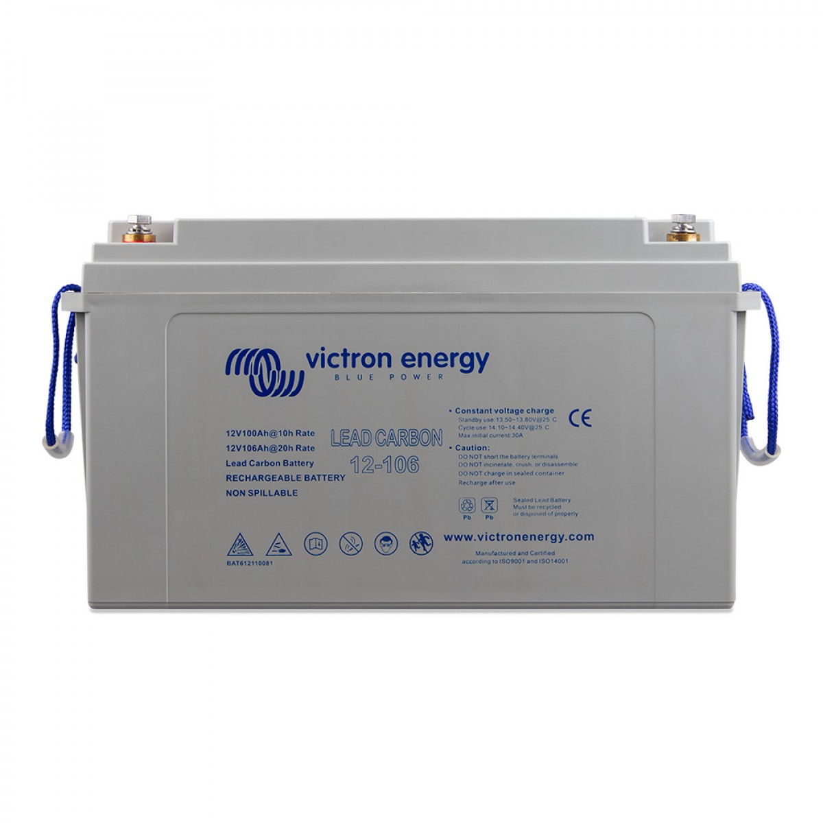 106Ah Blei-Kohlenstoff Akku 12V Batterie Victron Energy – Ansicht 4
