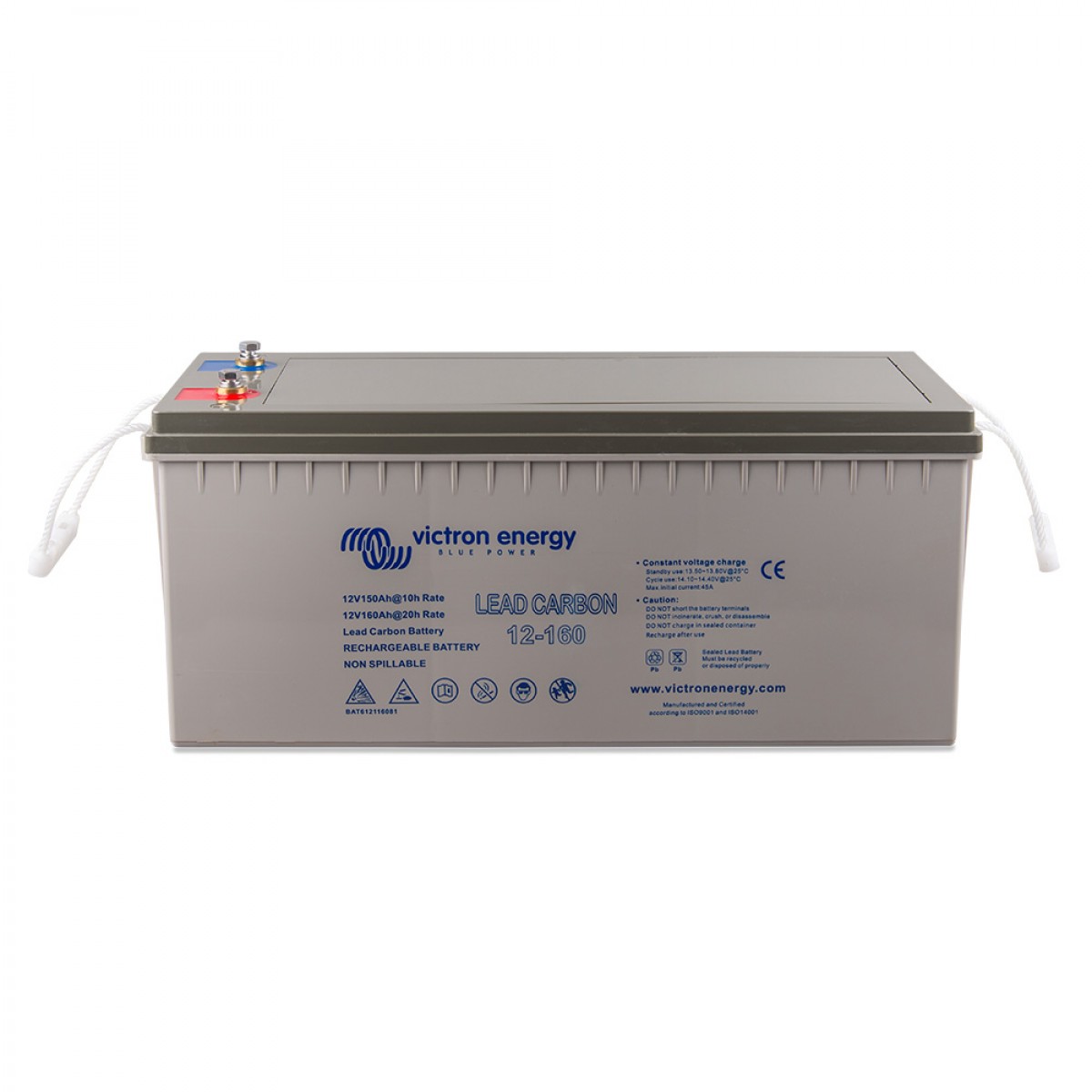 160Ah Blei-Kohlenstoff Akku 12V Batterie Victron Energy – Ansicht 3