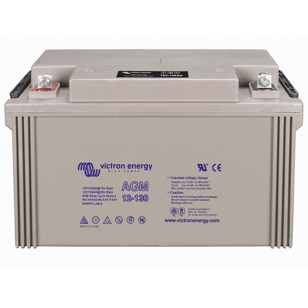 130Ah Victron AGM 12V Deep Cycle Batterie – Solarbatterie, Ansicht 2