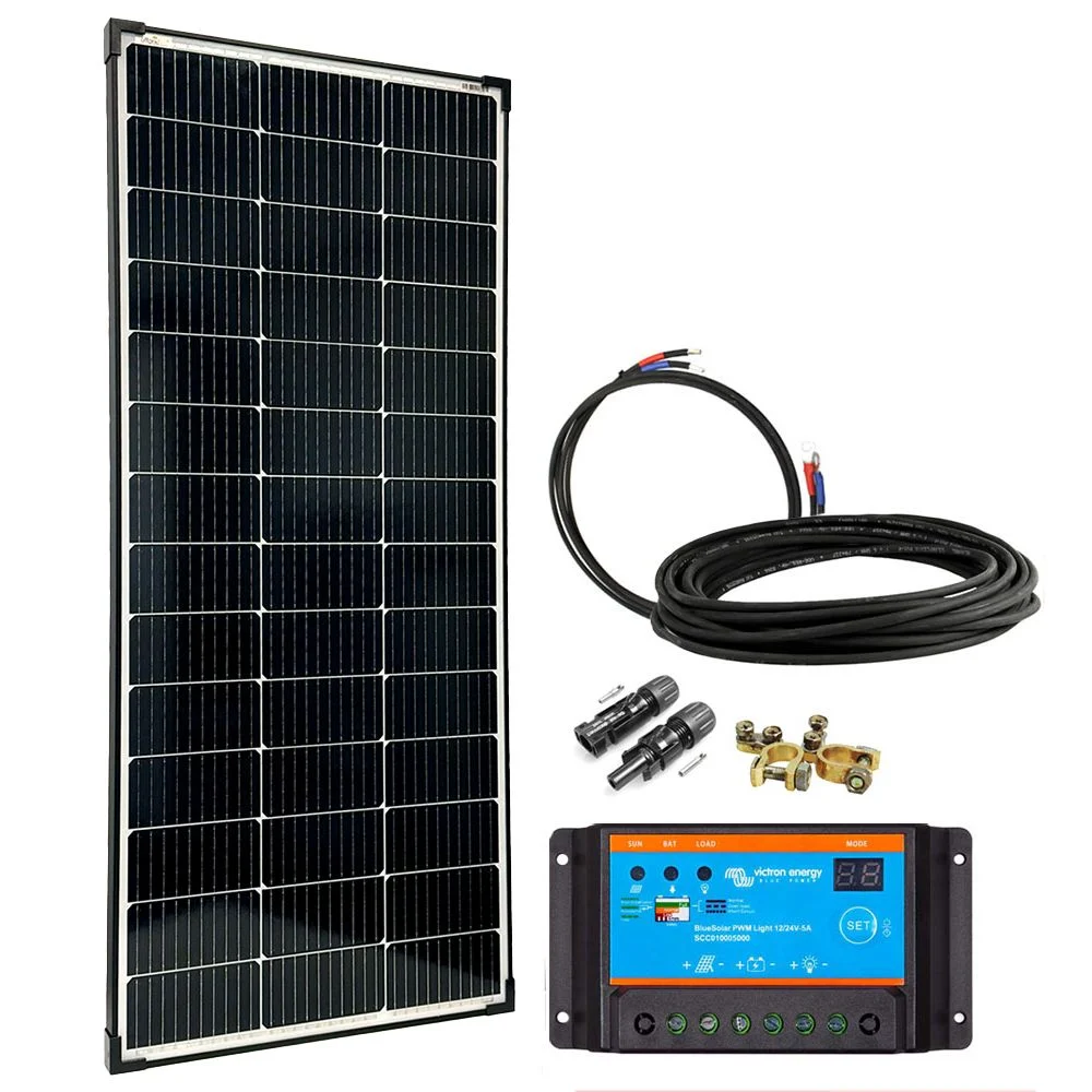 150W 12V Solar Garten-Set Basic Bausatz – Inselanlage, Produktansicht