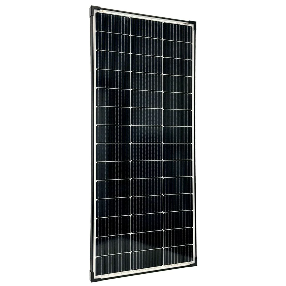 150W Solarpanel 12V monokristallin Solarmodul black frame – Produktansicht