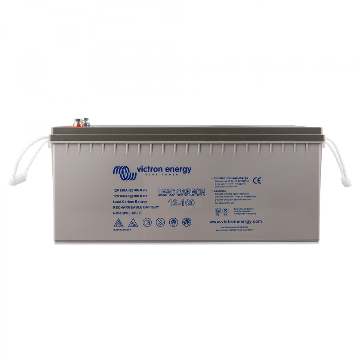 160Ah Blei-Kohlenstoff Akku 12V Batterie Victron Energy – Ansicht 4