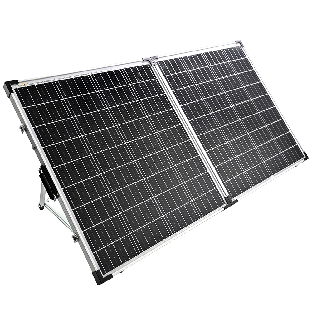 200W Solarkoffer 12V monokristallin BMS200M – faltbares Solarmodul, Produktansicht
