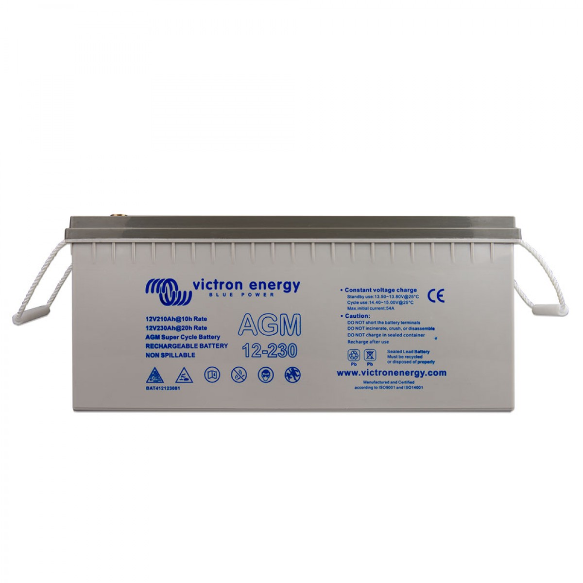 230Ah Victron AGM 12V Super Cycle Batterie C20 – Solarbatterie, Ansicht 2