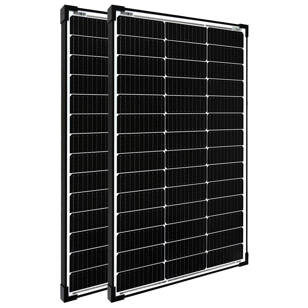2x 100 Watt 12 Volt Solarpanel mono