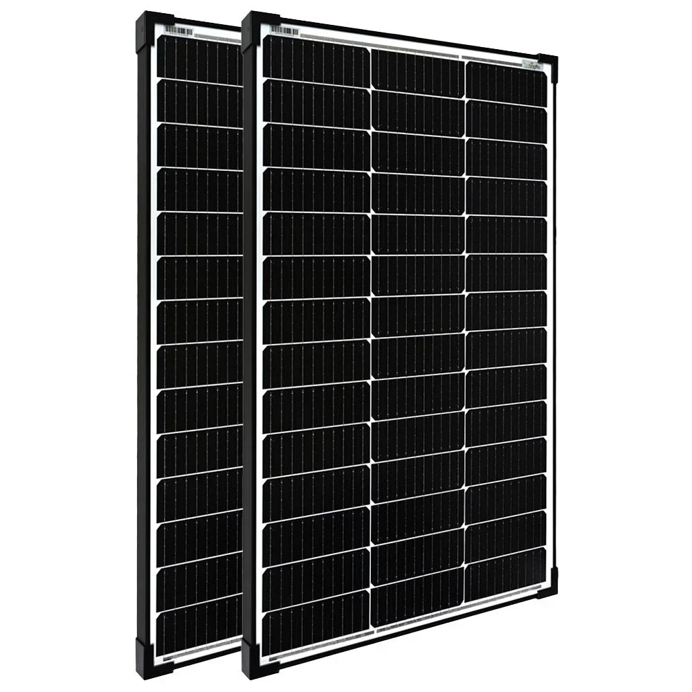 2x 100 Watt 12 Volt Solarpanel mono