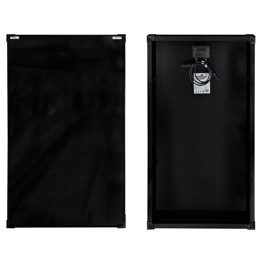 Vorder- und Rückseite des 150W 12V Solarpanel OLP v2 19V Schindeltechnologie PERC