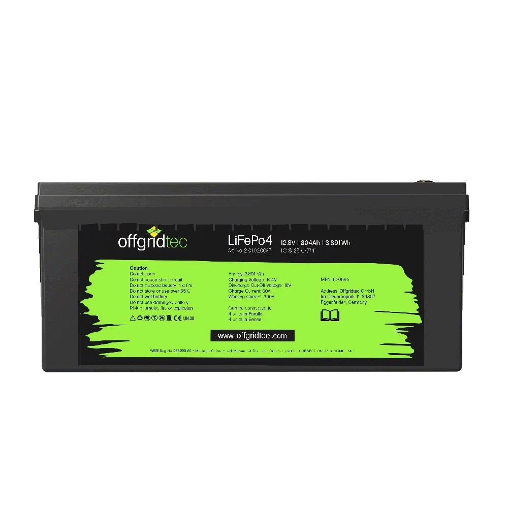 300Ah 12V LiFePO4 Pro Akku 3840Wh 12,8V BMS integriert – Solarbatterie, Ansicht 4