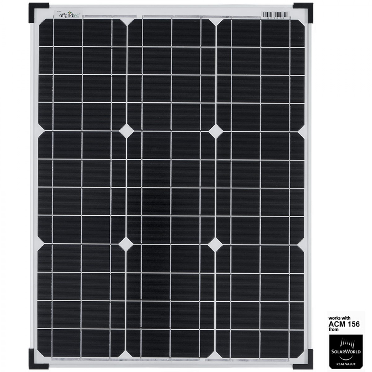 50 Watt Solarmodul monokristallin 12V