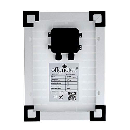 Rückseite 5W Solarmodul monokristallin