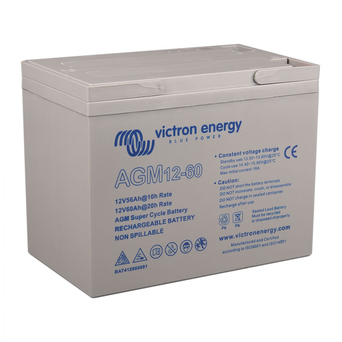 60Ah Victron AGM 12V Super Cycle Akku C20