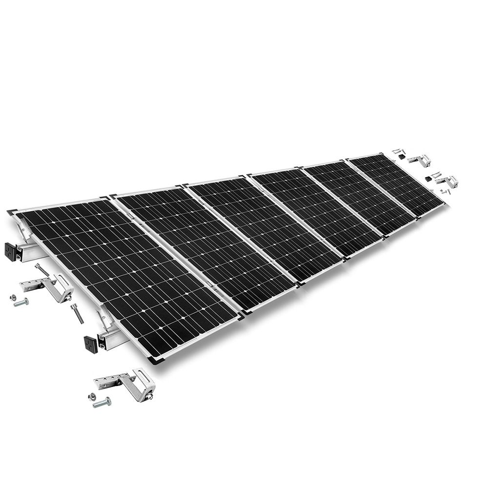 Befestigungs-Set für 6 Solarmodule Rahmenhöhe 30mm für Dachziegel Schrägdachmontage – Solarbatterie, Produktansicht