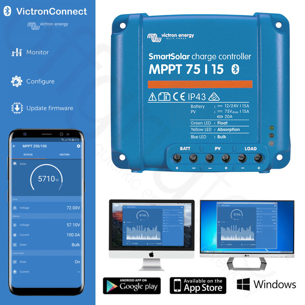 MPPT Laderegler Smartsolar Victron Energy für faltbares Solarmodul