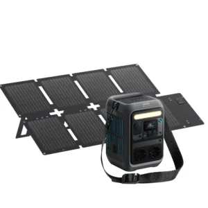 Anker SOLIX Set: PS60 Solarpanel 60W + C300X AC 288Wh mit 230V Steckdosen – Solarmodul, Produktansicht