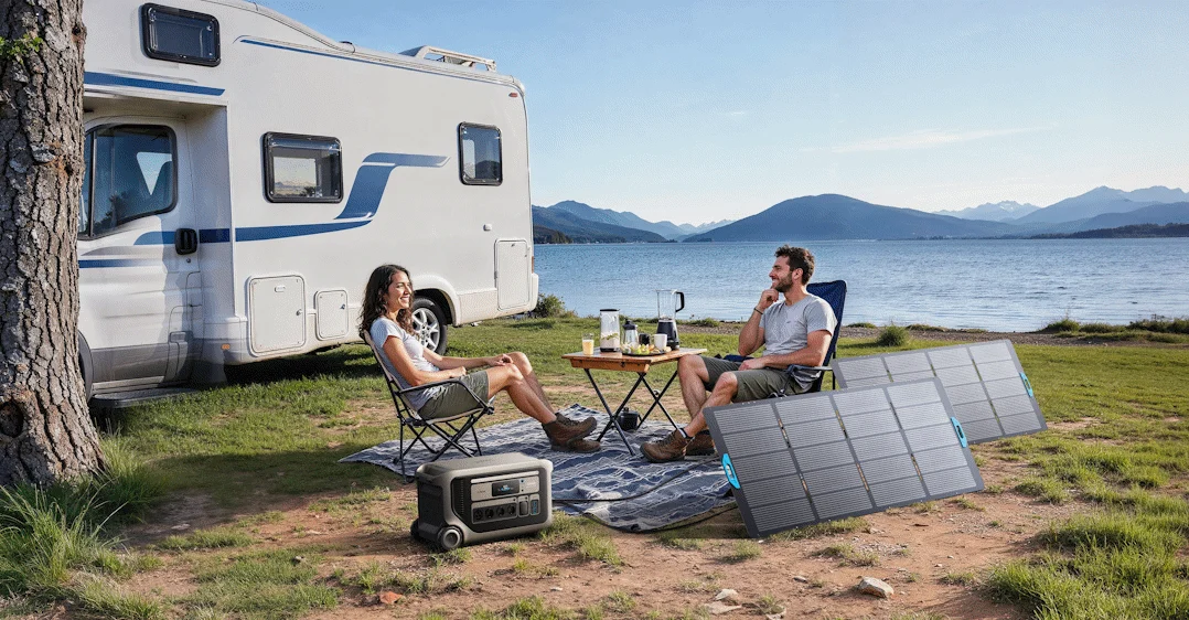 Autark campen: Anker SOLIX F3000 lädt per Solarpanel