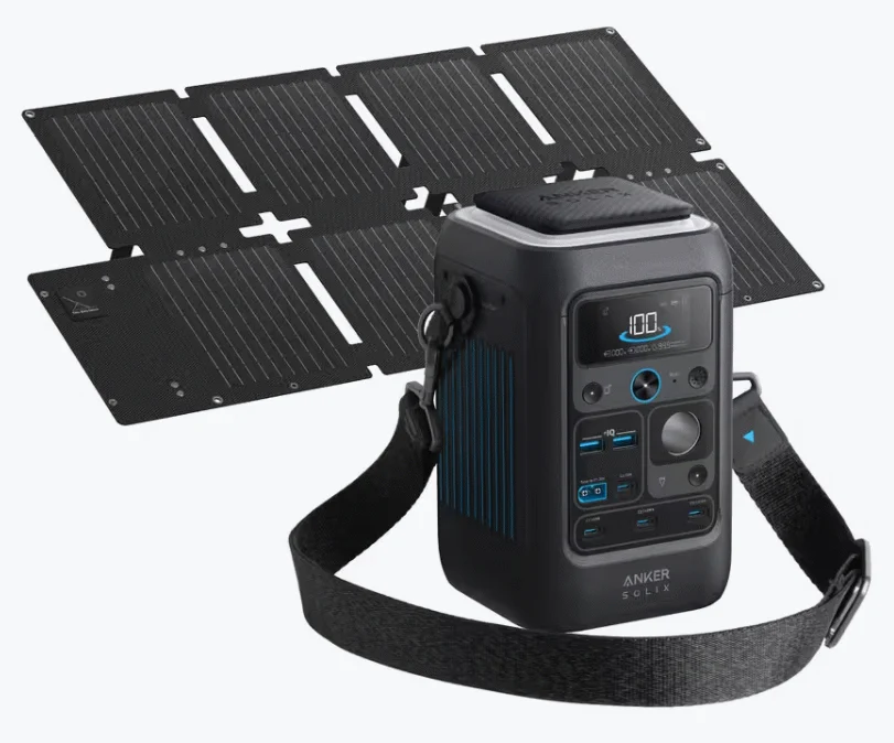 Anker SOLIX Set: PS60 Solarpanel 60W + C300X DC Powerstation 288Wh – mobiler Stromspeicher, Produktansicht