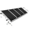 Befestigungs-Set für 4 Solarmodule max. 80cm Breite 35mm Welleternit-Blechdach-Flachdach – Montage