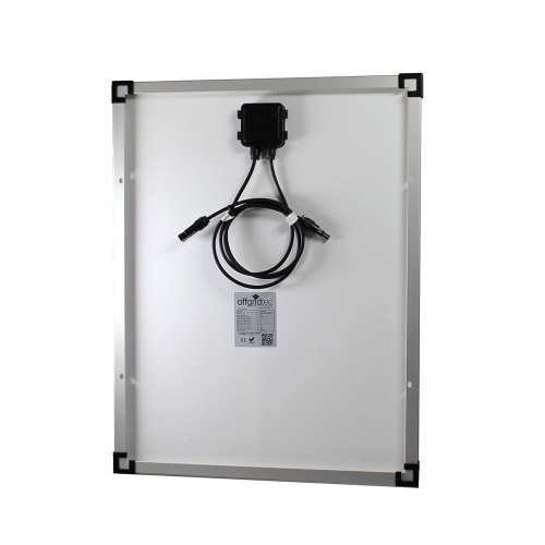 Rückseite 50 Watt Solarpanel mono