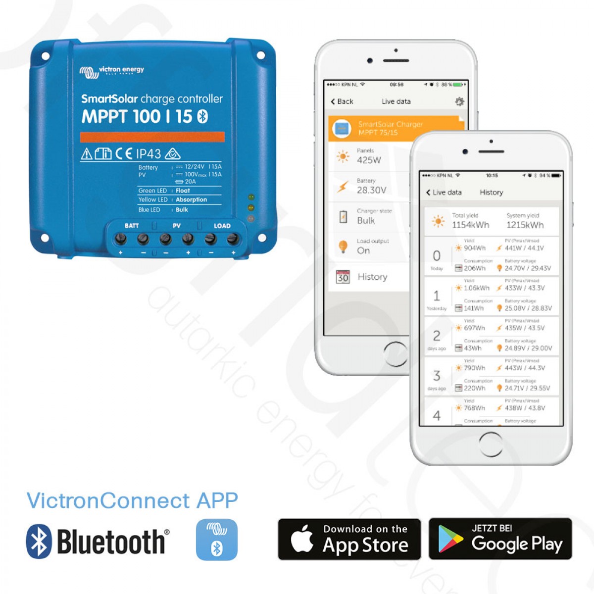 Smartfunktion Victron energy 100/15 Smartsolar