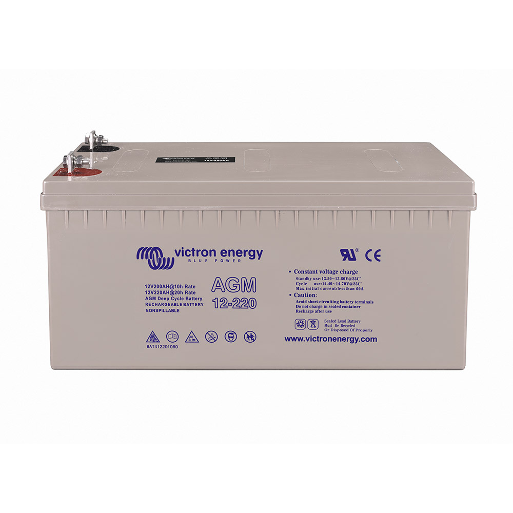 220Ah Victron AGM 12V Deep Cycle Batterie – Solarbatterie, Ansicht 2