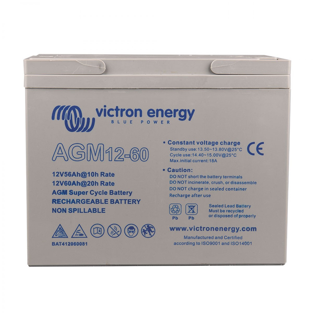 60Ah AGM Super Cycle Akku Victron C20