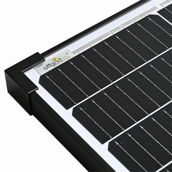 130W Solarpanel 12V monokristallin v2 Solarmodul – Rückseite, Detailansicht