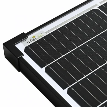 130W Solarpanel 12V monokristallin v2 Solarmodul – Rückseite, Detailansicht