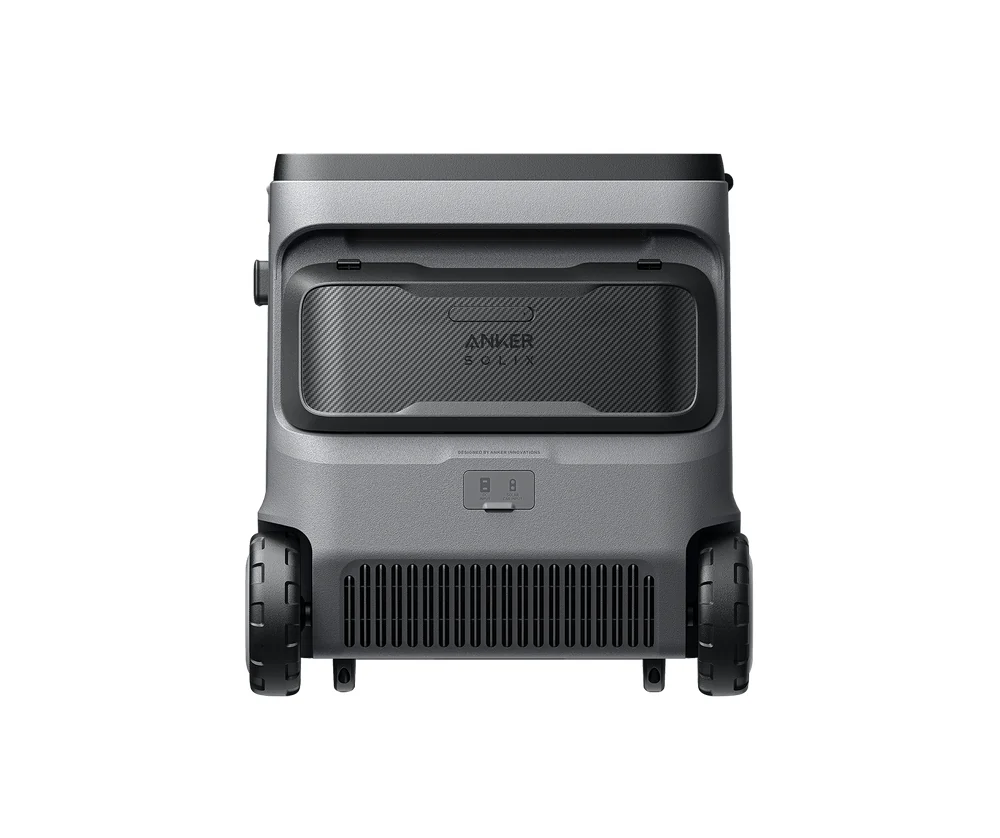 Anker SOLIX EverFrost 2 23L Rückseite mit Akku-Schacht und Frostflow-Lüftungsgitter