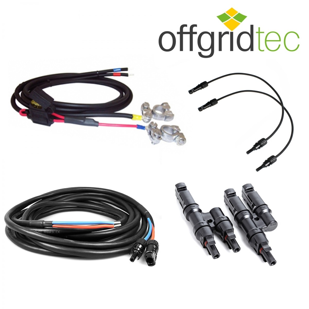 Kabel-Set u- Stecker für Wohnmobil Solaranlage