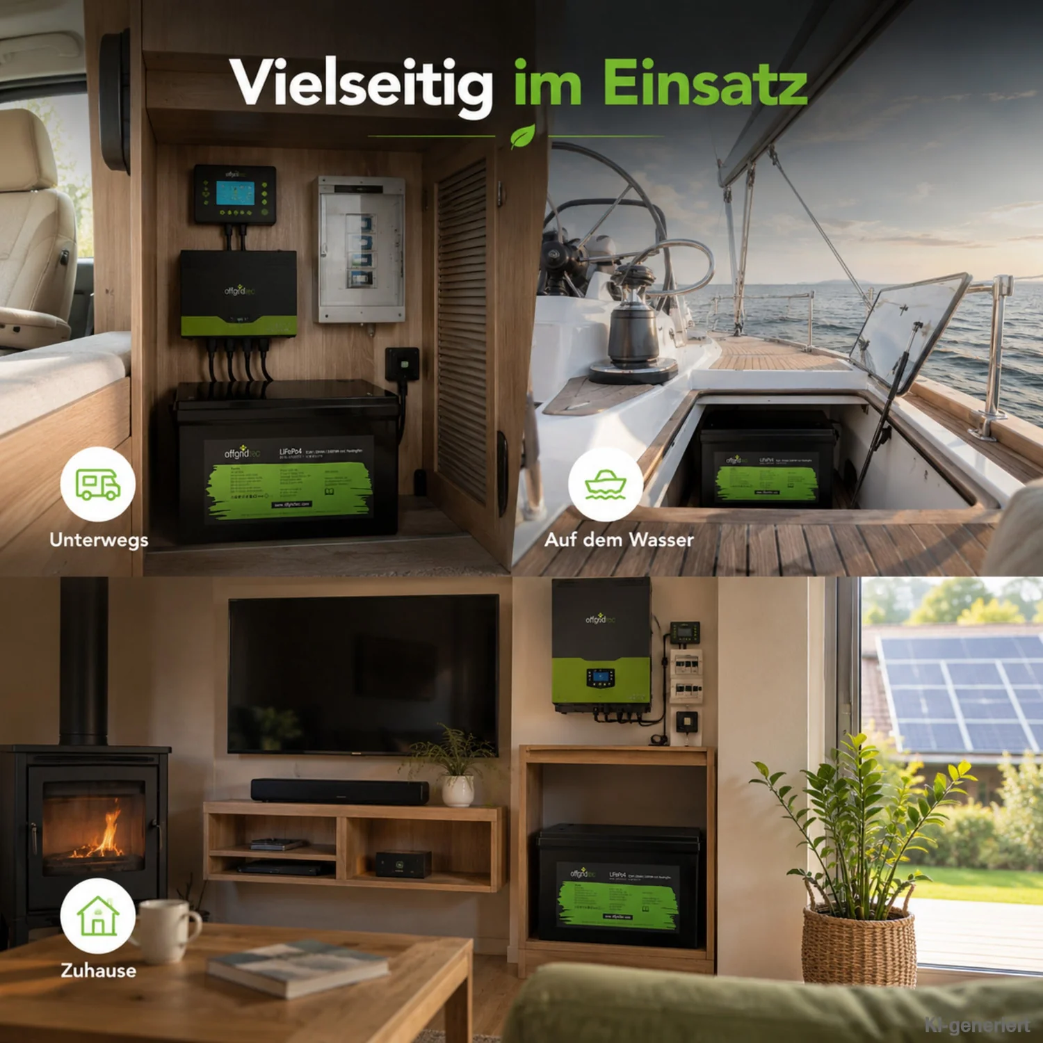 LiFePO4 Akku 12V 304Ah Einsatz in Wohnmobil Boot und netzferner Inselanlage