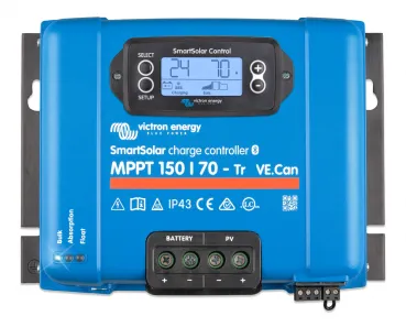 70A MPPT Solar Laderegler Victron SmartSolar 150/70-Tr VE.Can 12V 24V 36V 48V – Display