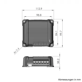 15A MPPT Solar Laderegler Victron BlueSolar 100/15 12V 24V mit Lastausgang – Abmessungen