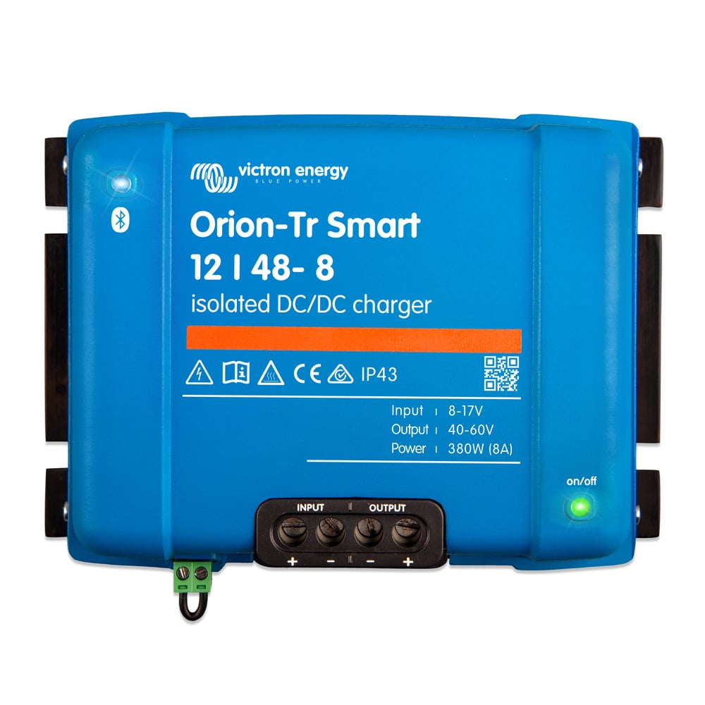 8A DC-DC Ladegerät Victron Orion-Tr Smart 12/48-8 isoliert 12V auf 48V 360W – Frontansicht