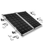 Befestigungskit Schrägdach Dachziegel mit Dachhaken 3-fach verstellbar für 1 bis 6 Solarmodule Rahmenhöhe 30 mm