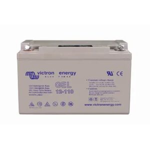 Gel-Batterie 12V 110Ah Victron Deep Cycle BAT412101104 – Frontansicht, Schrägansicht