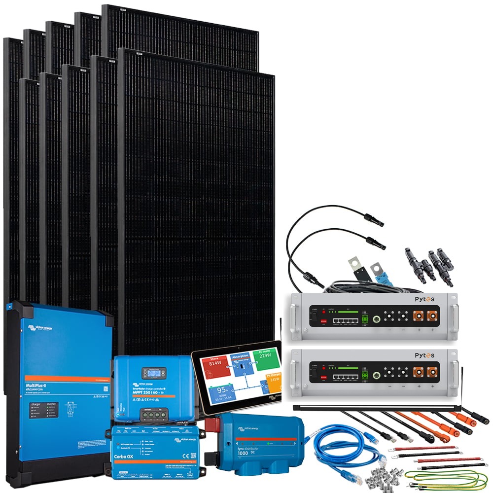 HomePremium M Pytes USV-Solaranlage 4.500 Wp 10,24 kWh mit 2 x Pytes V5a